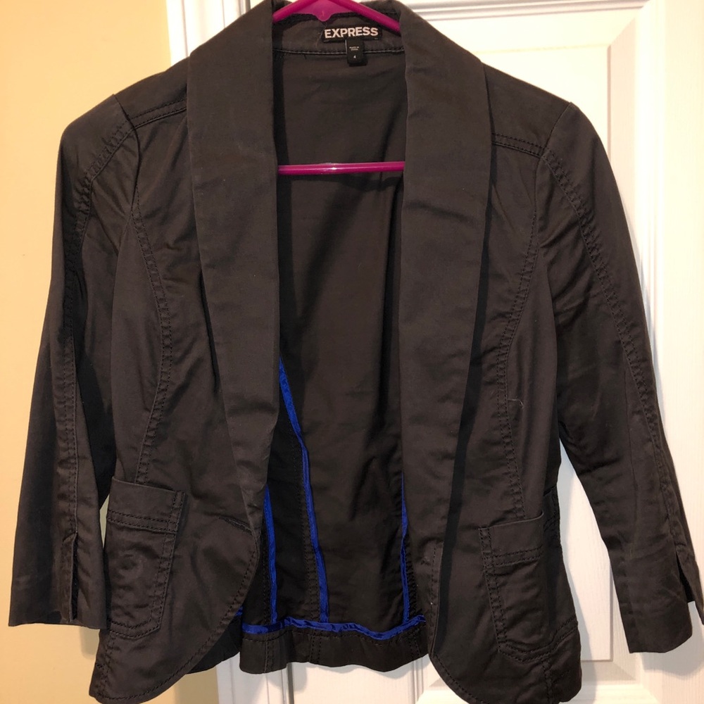 Women’s Express Gray Casual Blazer (4)